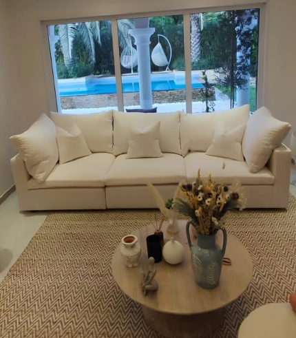 Cloud Modular Sofa, Luxury Modular Sofa, High-Resilience Foam Sofa, Contemporary Sectional Sofa, Sophisticated Sofa Design, Comfortable Living Room Sofa, Customizable Sofa System, Premium Quality Sofa, Deep Seated Sofa, Timeless Sofa